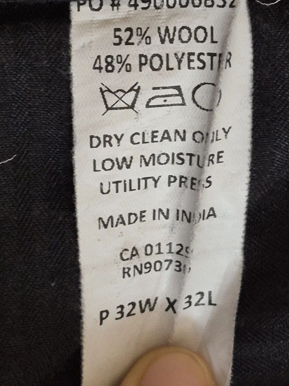 Ralph Lauren Lauren Label on Teal Fabric
